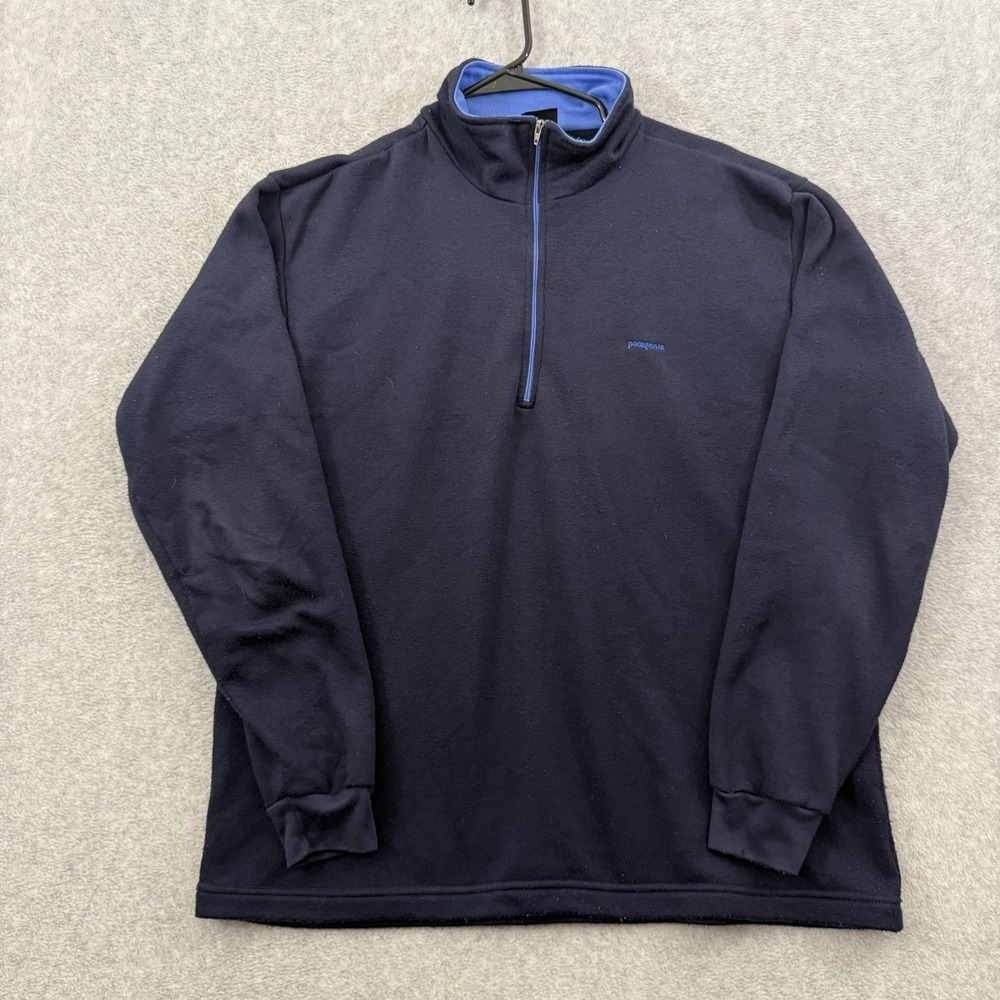 Vintage Patagonia 1/4 Zip Men XL Blue‎ Quarter Pullover Capilene USA 80s 90s